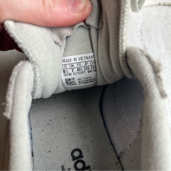 Adidas EE6045 Ash Silver Leather Supercourt Sneakers Women’s Size 8.5 - Picture 9 of 11